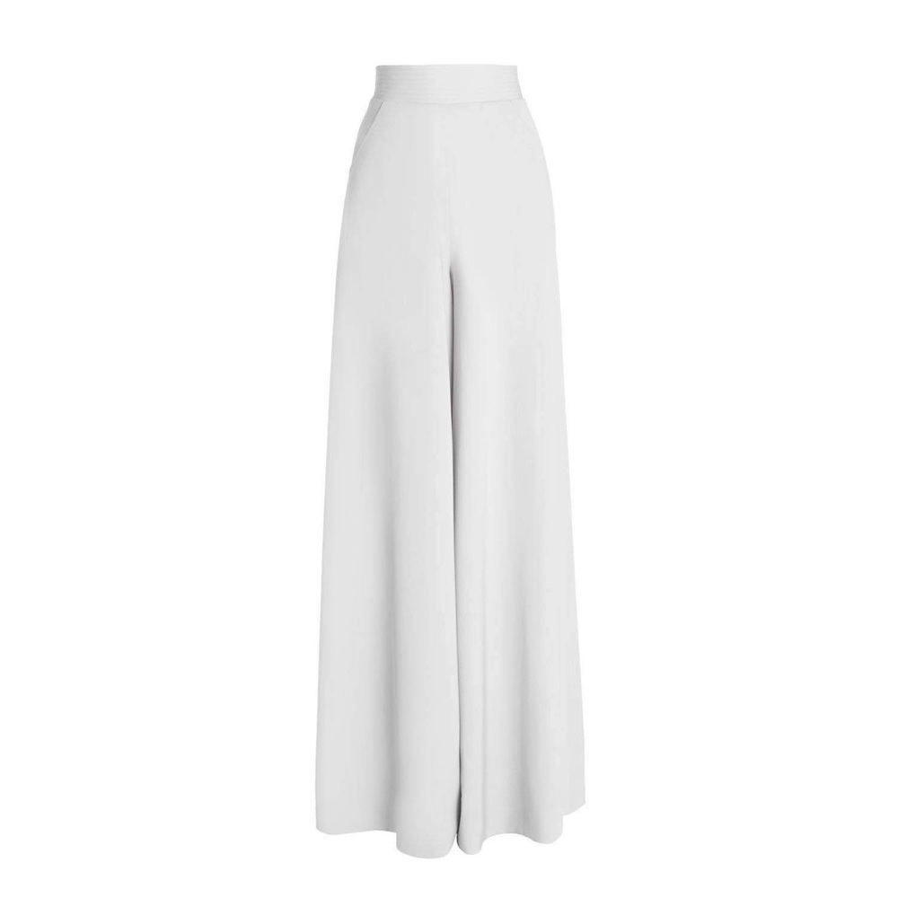 HATHAIRAT Signature palazzo pants in Italian crepe. - Picture 1 of 3